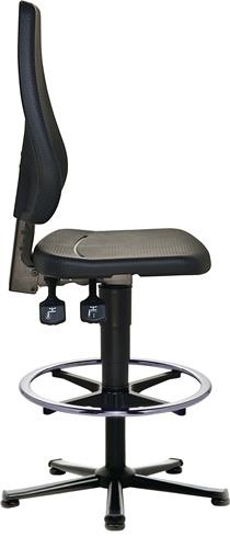 TECWERK Arbeitsdrehstuhl TECWERK Bodengleiter+Fußring Integralschaum schwarz 580-850mm