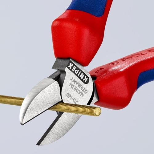 KNIPEX Seitenschneider L.140mm Kopf pol.Mehrkomp.-Hüllen max.1,8mm KNIPEX