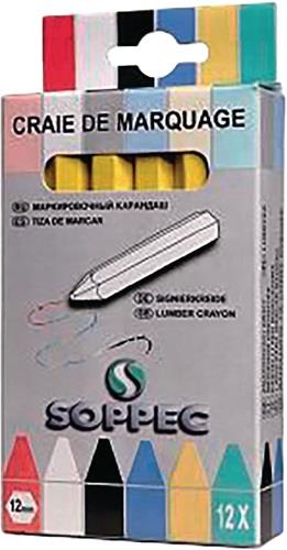 SOPPEC Markierkreide gelb unpapiert 12 St./Schachtel SOPPEC