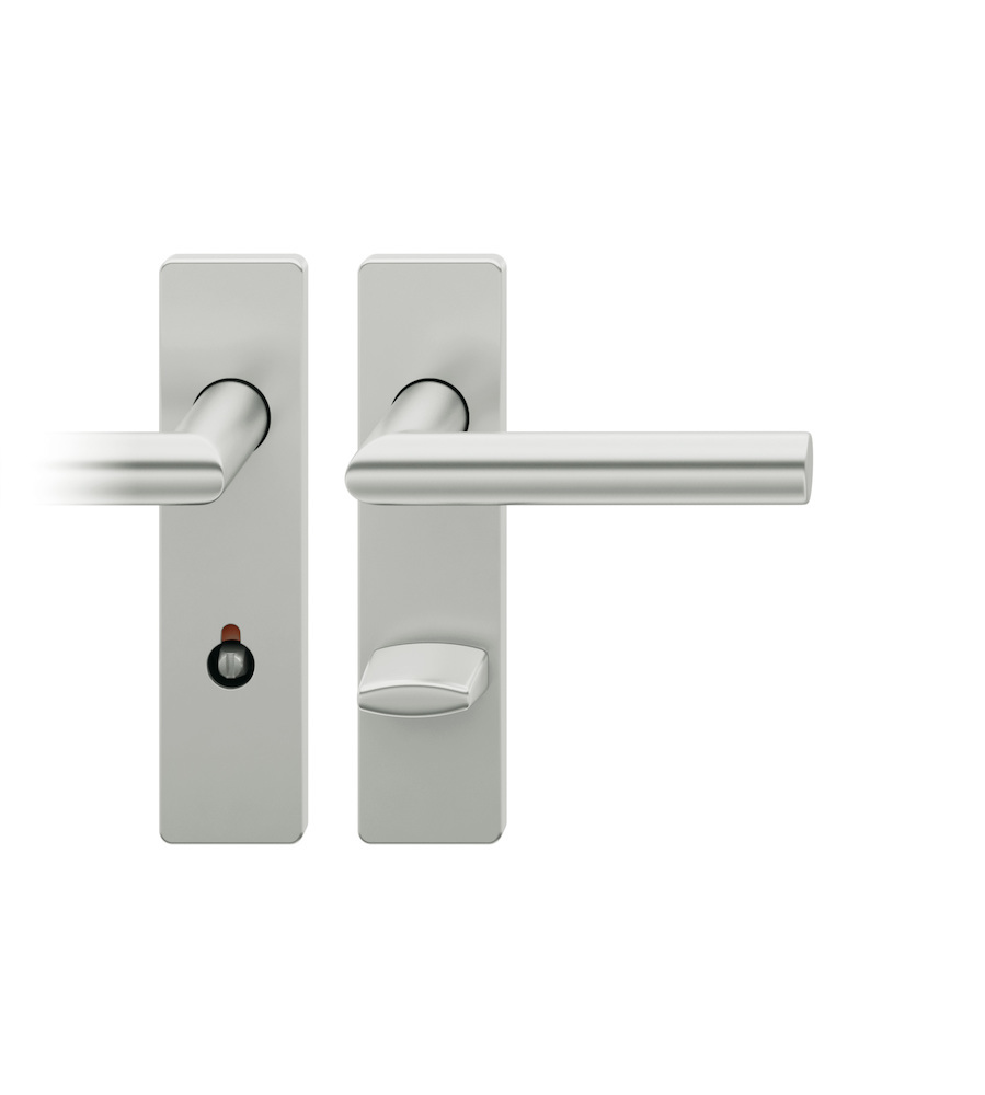 FSB Drückergarnitur mit Kurzschild 72 1076, Aluminium FSB Drückergarnitur mit Kurzschild 72 1076, Aluminium
