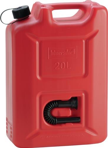 HÜNERSDORFF Kraftstoffkanister PROFI 20l rot HDPE L350xB165xH495mm HÜNERSDORFF