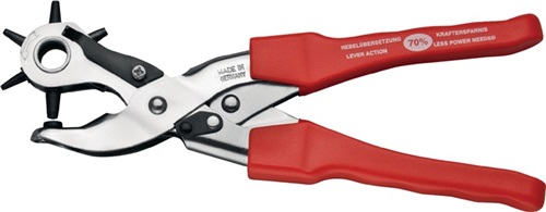 Nordwest Revolverlochzange Gesamt-L.250mm hebelübersetzt 2/2,5/3/3,5/4/4,5mm Ku.