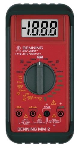 BENNING Multimeter MM 2 0,1 mV-750 V AC,0,1 mV-1000 V DC RMS BENNING