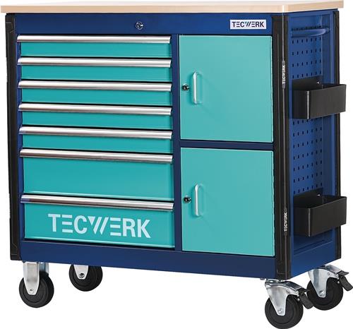 TECWERK Rollwerkbank PLUS 2.0 T Außen-B1090xT500xH1055mm Schubl.7 30kg 500kg TECWERK