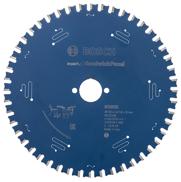 BOSCH Kreissägeblatt Expert for Sandwich Panel, 230 x 30 x 2,0 mm, 48