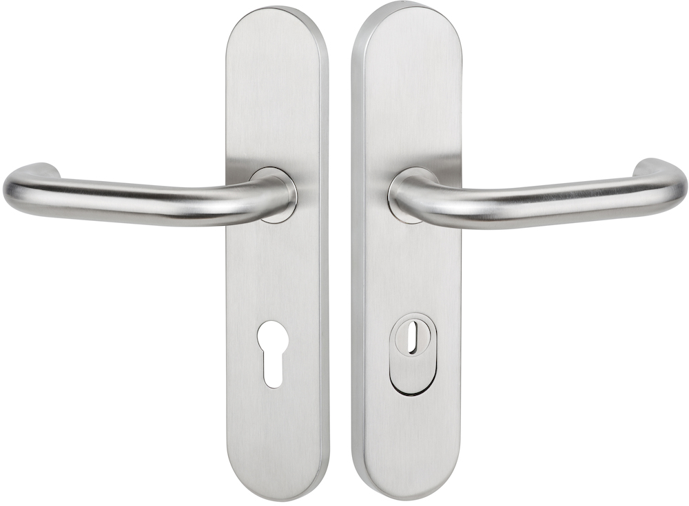 HERMAT FH Schutz-Drückergarnitur BASIC 01 1801.FS/2089.KSH, ES 1, Edelstahl