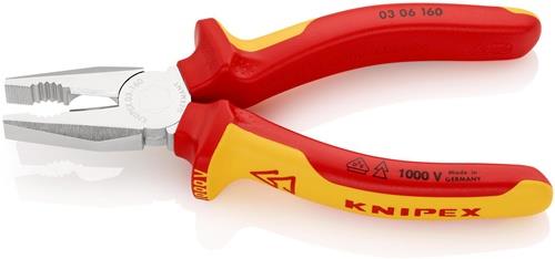 KNIPEX Kombizange L.160mm Mehrkomp.-Hüllen verchr.VDE KNIPEX