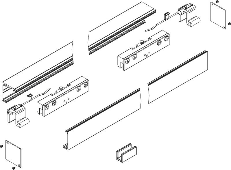 HERMAT Schiebetürbeschlag San Remo 9171, 80 kg, Aluminium