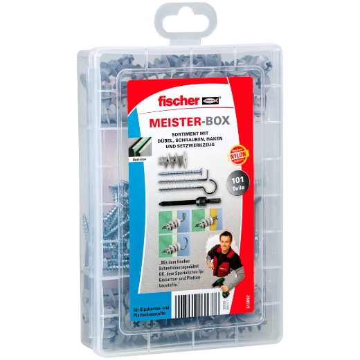 FISCHER MeisterBox GK + Schrauben + Haken (100)