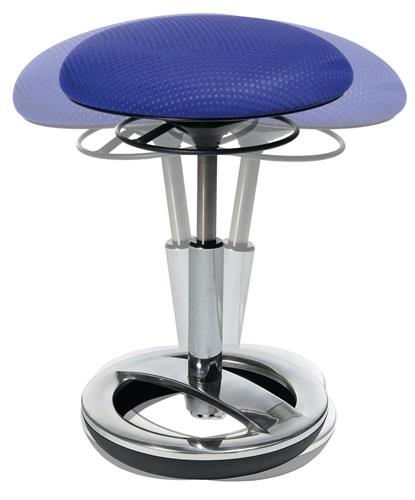 TOPSTAR Hocker m.Standfußring Polster blau Sitz-H.440-570mm TOPSTAR TOPSTAR Hocker m.Standfußring Polster blau Sitz-H.440-570mm TOPSTAR