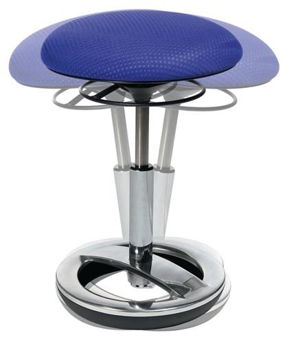 TOPSTAR Hocker m.Standfußring Polster blau Sitz-H.440-570mm TOPSTAR