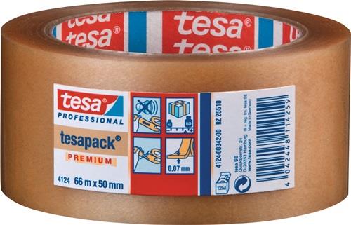 TESA Verpackungsklebeband PVC tesapack® 4124 farblos L.66m B.50mm Rl.TESA