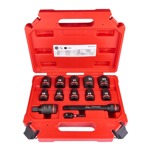 MILWAUKEE 13-teiliges Set SHOCKWAVE Schlagnuss 1/2" kurz Set