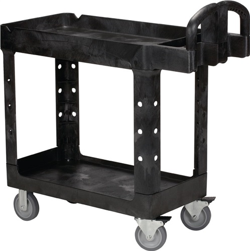 RUBBERMAID Tischwagen 2 Ladeflächen L770xB420mm schwarz Trgf.226kg