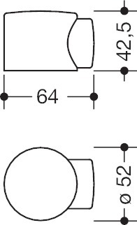 HEWI Bodentürpuffer 615B, Polyamid, 615B 90