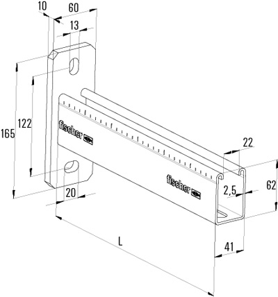 FISCHER Auslegerkonsole FCA 62 fvz - 1000