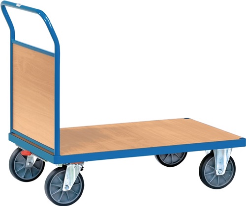 FETRA Stirnwandwagen Ladefl.-L1200xB800mm 1 Stirnwand Holzwerkstoff 500mm m.Totalstopp