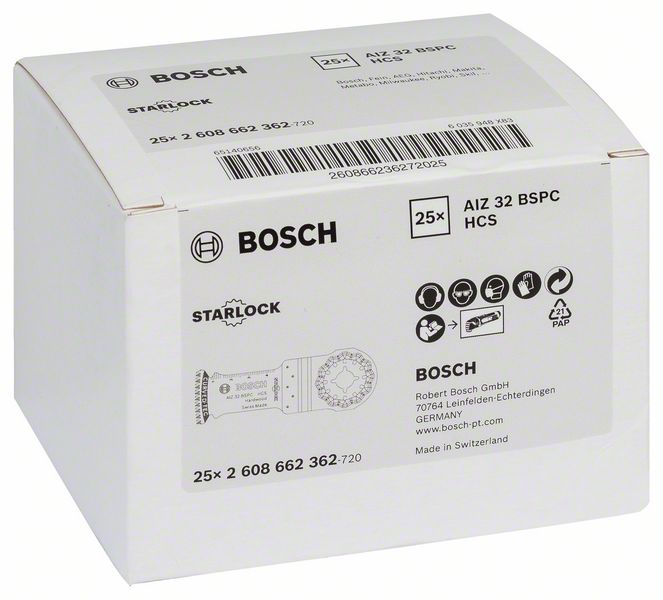 BOSCH HCS Tauchsägeblatt AIZ 32 BSPC Hard Wood, 40 x 32 mm