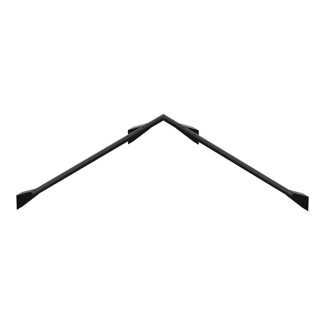 KWS Handlauf-Kombination A100, 90° 750x750 Schwarz matt