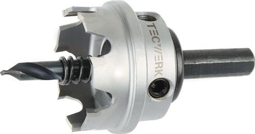 TECWERK Lochsäge D.60 (PG48)mm Schnitt-T.4mm HM-bestückt m.Bohrer u.Feder TECWERK