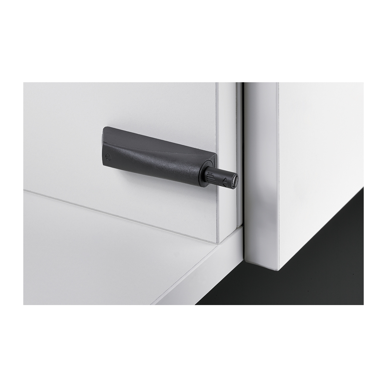 HETTICH Push to open Magnet, zum Anschrauben, Langhub, anthrazit, 9089630