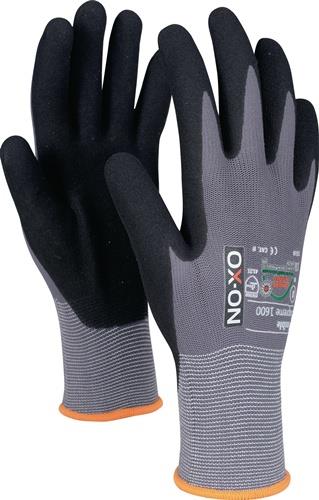 OX-ON Handschuh Flexible Supreme 1600 Gr.9 schwarz/hellgrau EN388 EN420+A1 EN407 PSAII