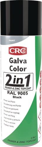 CRC Farbschutzlackspray 2in1 GALVACOLOR tiefschwarz RAL9005 matt 500ml Spraydose CRC