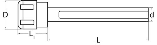 Spannzangenfutter ER Schaftlänge 150 mm TECWERK