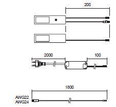 L&S Anbauleuchte Six Big 5er Set, Aluminium gebürstet