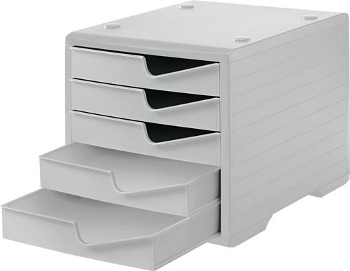 STYRO Ablagebox 5 Schubl.grau/grau Polystyrol H255xB270xT340mm STYRO