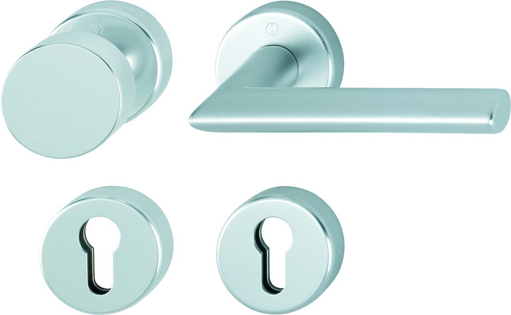 HOPPE® FH Wechselgarnitur mit Rosetten Stockholm FS-58/42H/42HS/1140, Aluminium, 10726631