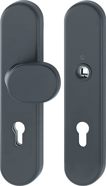 HOPPE® Schutz-Wechselgarnitur mit Langschild 86G/3331/3310, ohne Lochteil, 8/72 mm, Aluminium, 11982214