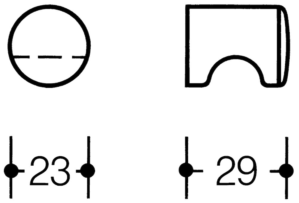 HEWI Knopf 557.23B, Polyamid, 557.23B 99