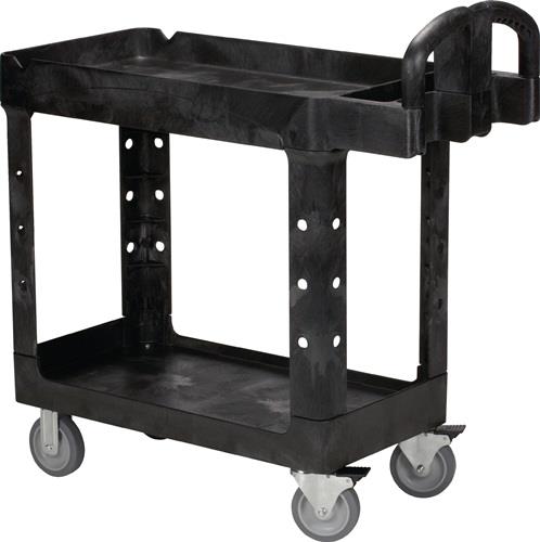 RUBBERMAID Tischwagen 2 Ladeflächen L770xB420mm schwarz Trgf.226kg