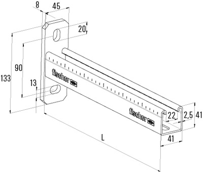 FISCHER Auslegerkonsole FCA 41 A4 - 600