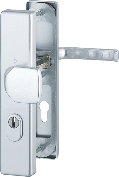HOPPE® Schutz-Wechselgarnitur mit Langschild London 61G/2222ZA/2210/113, 8/72 mm, Aluminium, 3673446