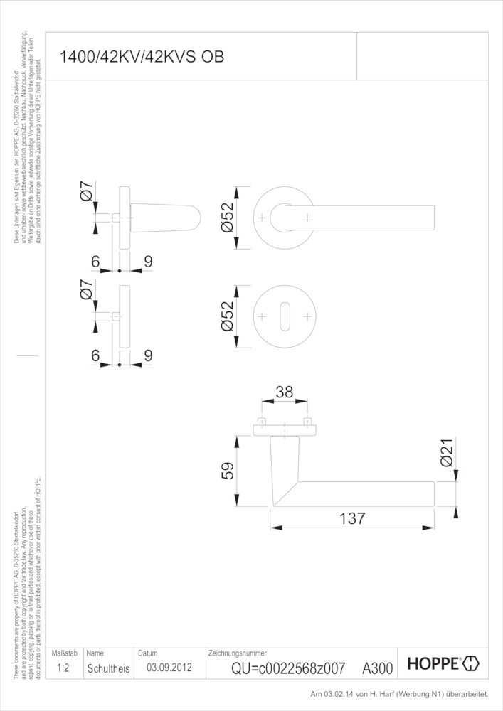 HOPPE® Drückergarnitur mit Rosetten Amsterdam 1400/42KV/42KVS, Aluminium, 11951898 HOPPE® Drückergarnitur mit Rosetten Amsterdam 1400/42KV/42KVS, Aluminium, 11951898