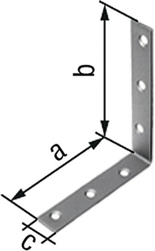 GAH Stuhlwinkel L.100 x 100mm B.19mm S.2mm VA Loch-D.5,3mm GAH