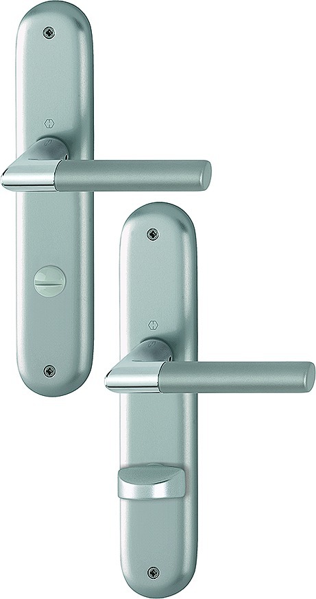 HOPPE® Drückergarnitur mit Langschild Lecce 1405/273P, Aluminium