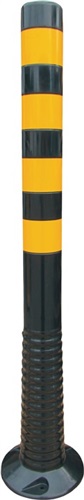 TESTBOY Sperrpfosten TPU schwarz/gelb D.80mm z.Schr.m.Befestigungsmaterial H.1000mm
