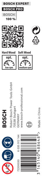 BOSCH Holzschlangenbohrer, Sechskant 6 x 95 x 160 mm, d 4,8 mm