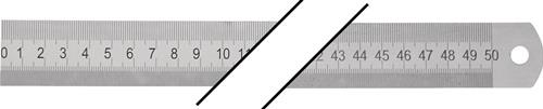 PROMAT Stahlmaßstab L.500mm rostfr.Stahl biegsam Teilung A=mm/mm PROMAT