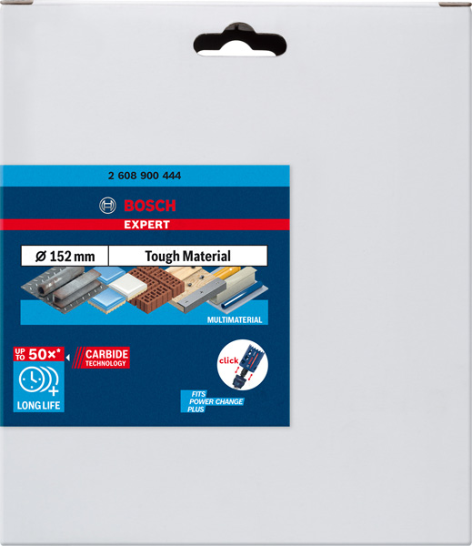 BOSCH EXPERT Tough Material Lochsäge, 152 x 60 mm. Für Dreh- und Schlagbohrer