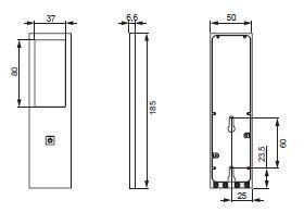 L&S Anbauleuchte Six Big 5er Set, Aluminium gebürstet