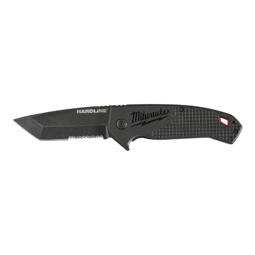 MILWAUKEE 75 mm Klingenlänge mit partiellem Wellenschliff HARDLINE Premium-Klappmesser