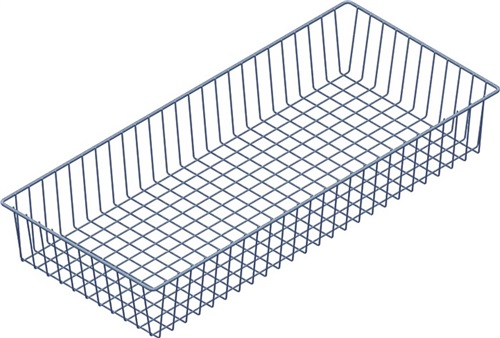 ELEMENT-SYSTEM Drahtkorb H.120mm B.800mm T.350mm weißalu.m.2 Trägern ALFER ELEMENT SYSTEM