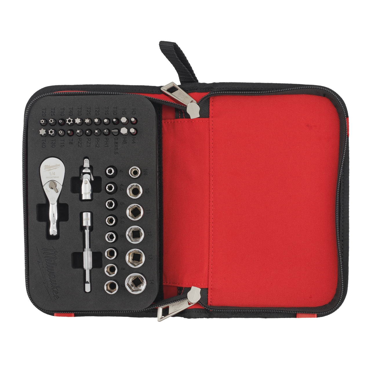 MILWAUKEE 39-teilig 1/4" Kompakt-Ratschen Set