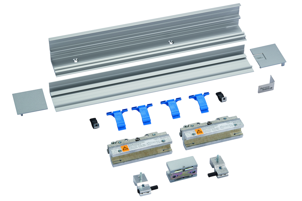 DORMA GLAS Schiebetürbeschlag MUTO COMFORT M 60, Deckenmontage, Aluminium