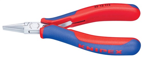 KNIPEX Elektronik-Greifzange Gesamt-L.115mm flachbreite Backen Form 1 Mehrkomp.-Hüllen