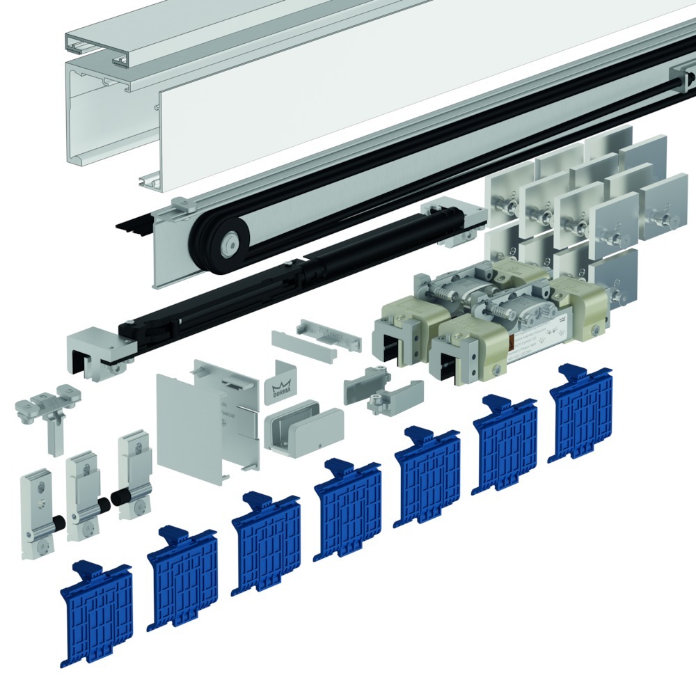 DORMA GLAS Schiebetürbeschlag MUTO Premium SC-120, Glasmontage, Aluminium